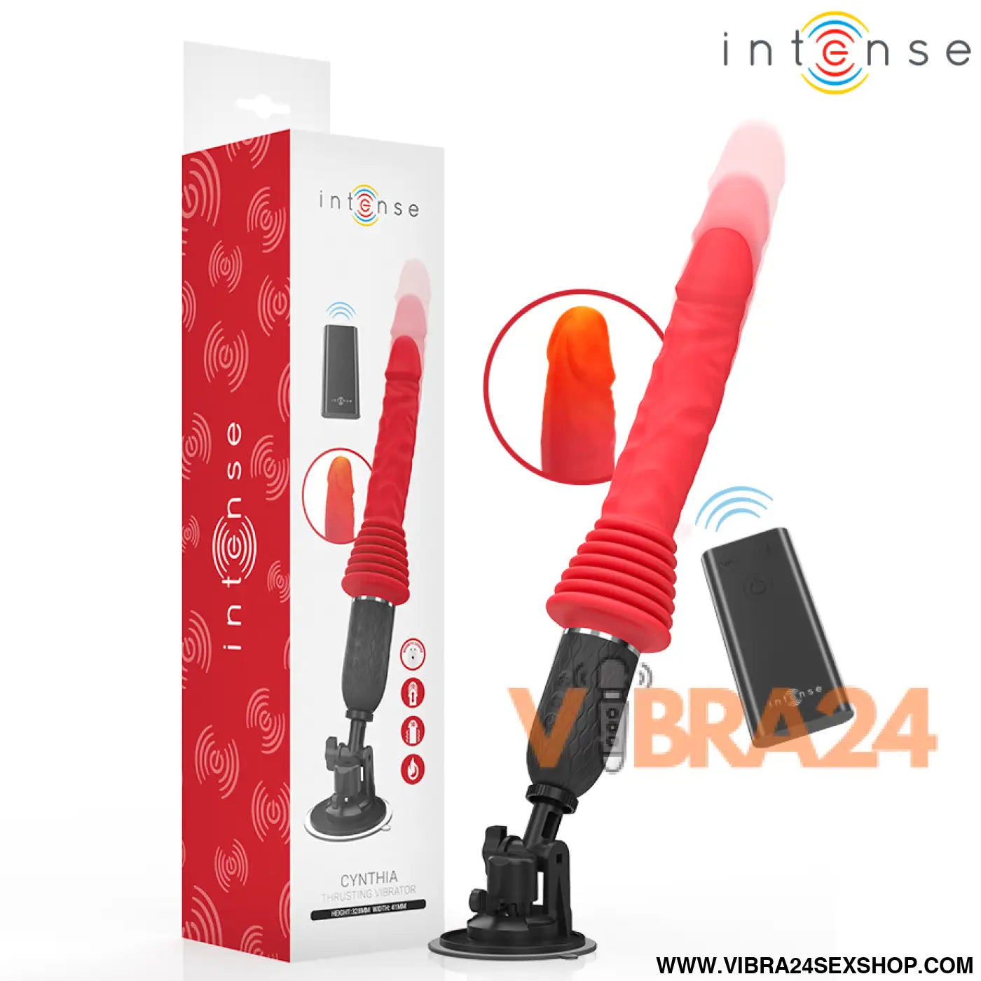 INTENSE - CYNTHIA VIBRADOR DE IMPULSO COM CONTROLE REMOTO E AQUECIMENTO