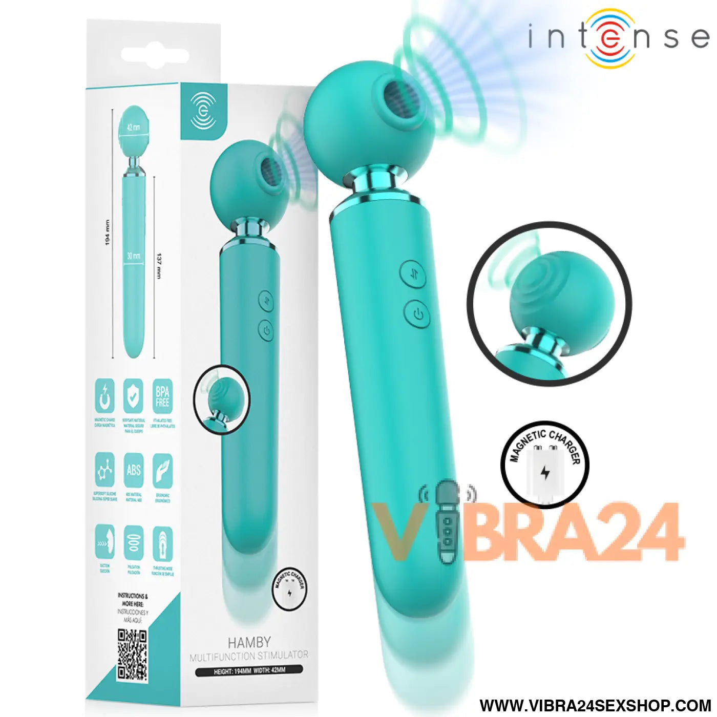 INTENSE - HAMBY ESTIMULADOR MULTIFUNCIONAL DE SUCÇÃO E VIBRAÇÃO