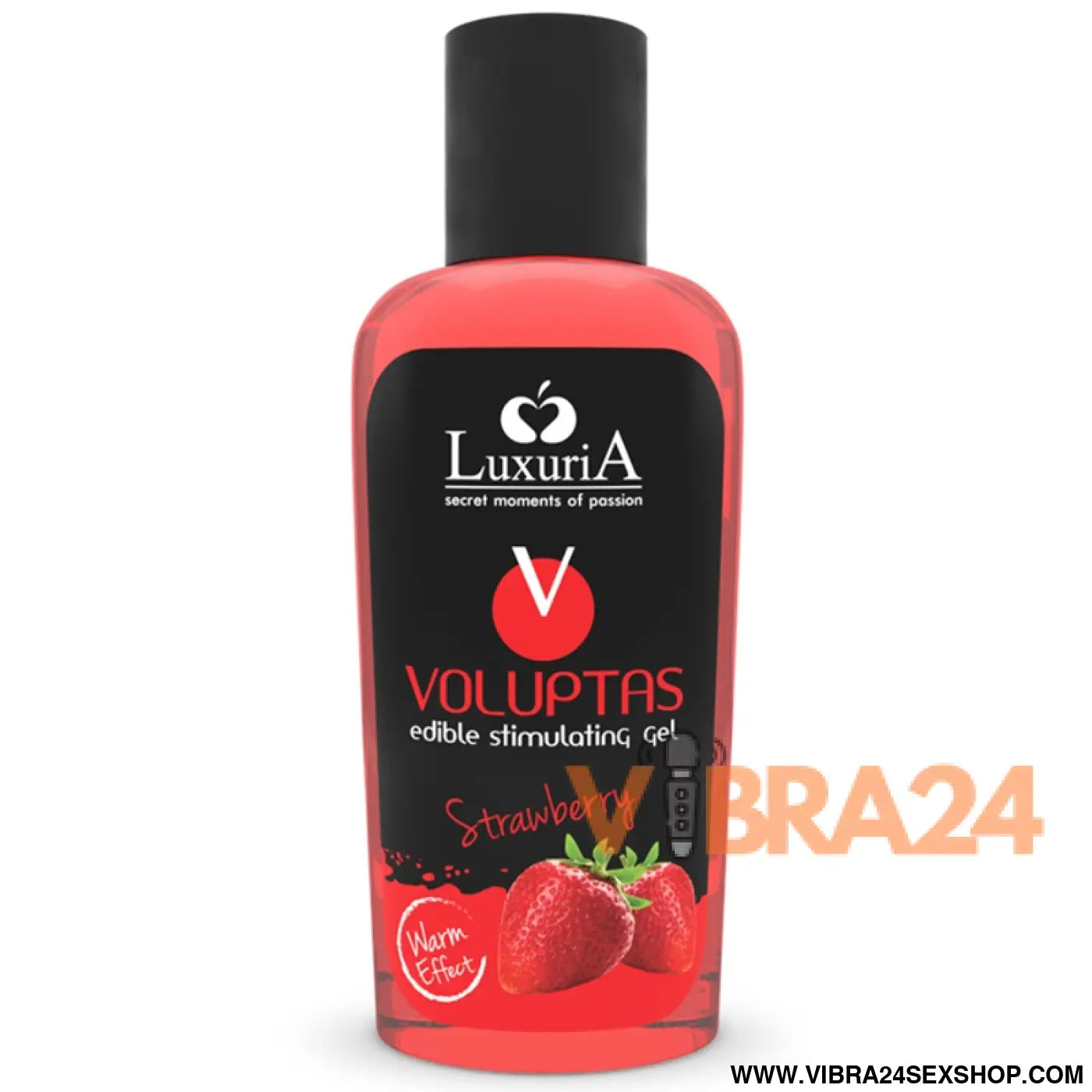 INTIMATELINE LUXURIA - VOLUPTAS GEL DE MASSAGEM COMESTÍVEL EFEITO AQUECEDOR - MORANGO 100 ML