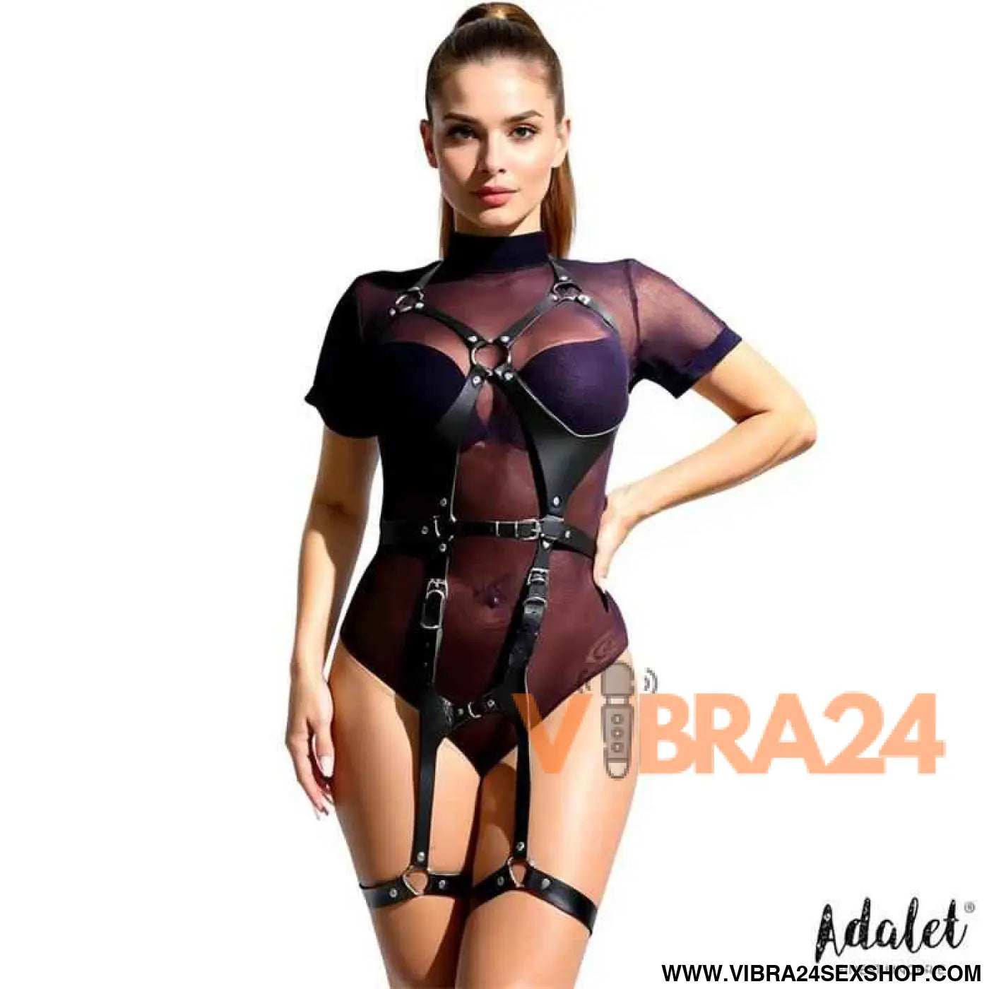 Ivette Vegan Leather Body Harness One size