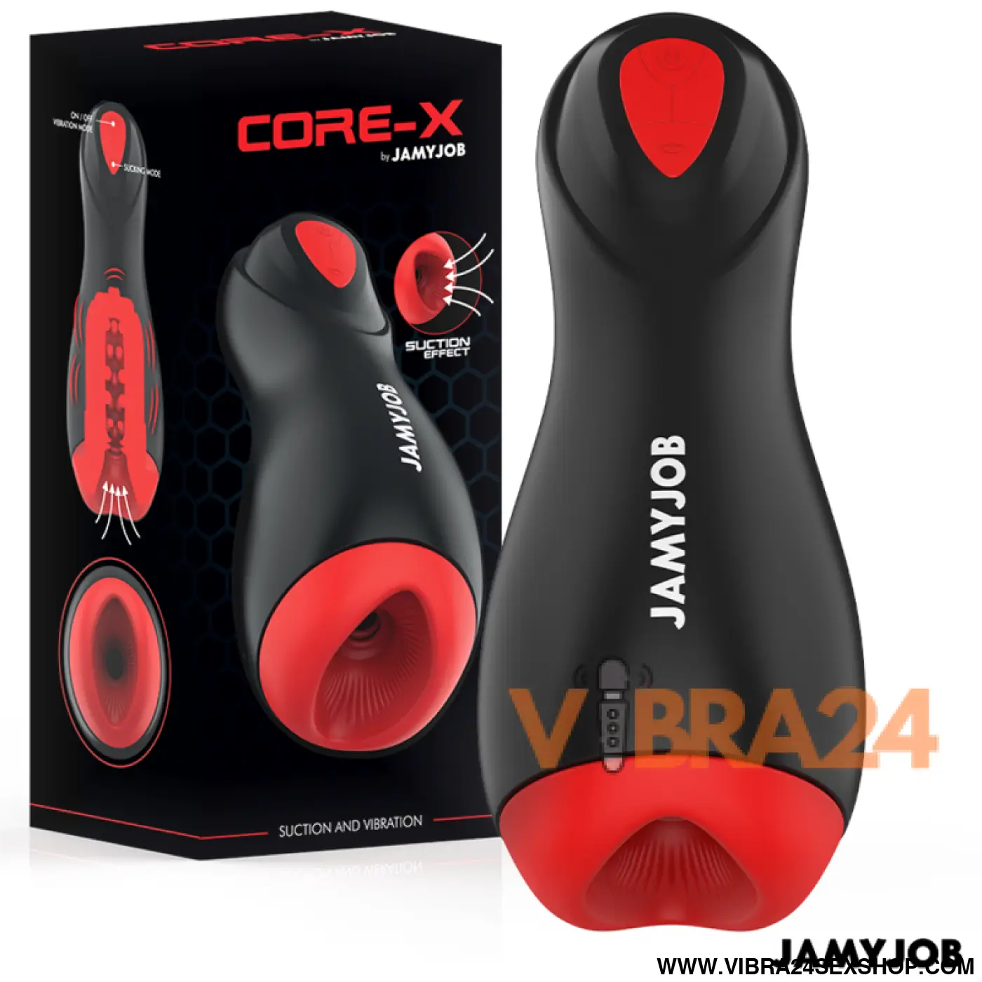 JAMYJOB - MASTURBADOR AUTOMÁTICO CORE-X 5 MODOS DE SUCÇÃO E VIBRAÇÃO