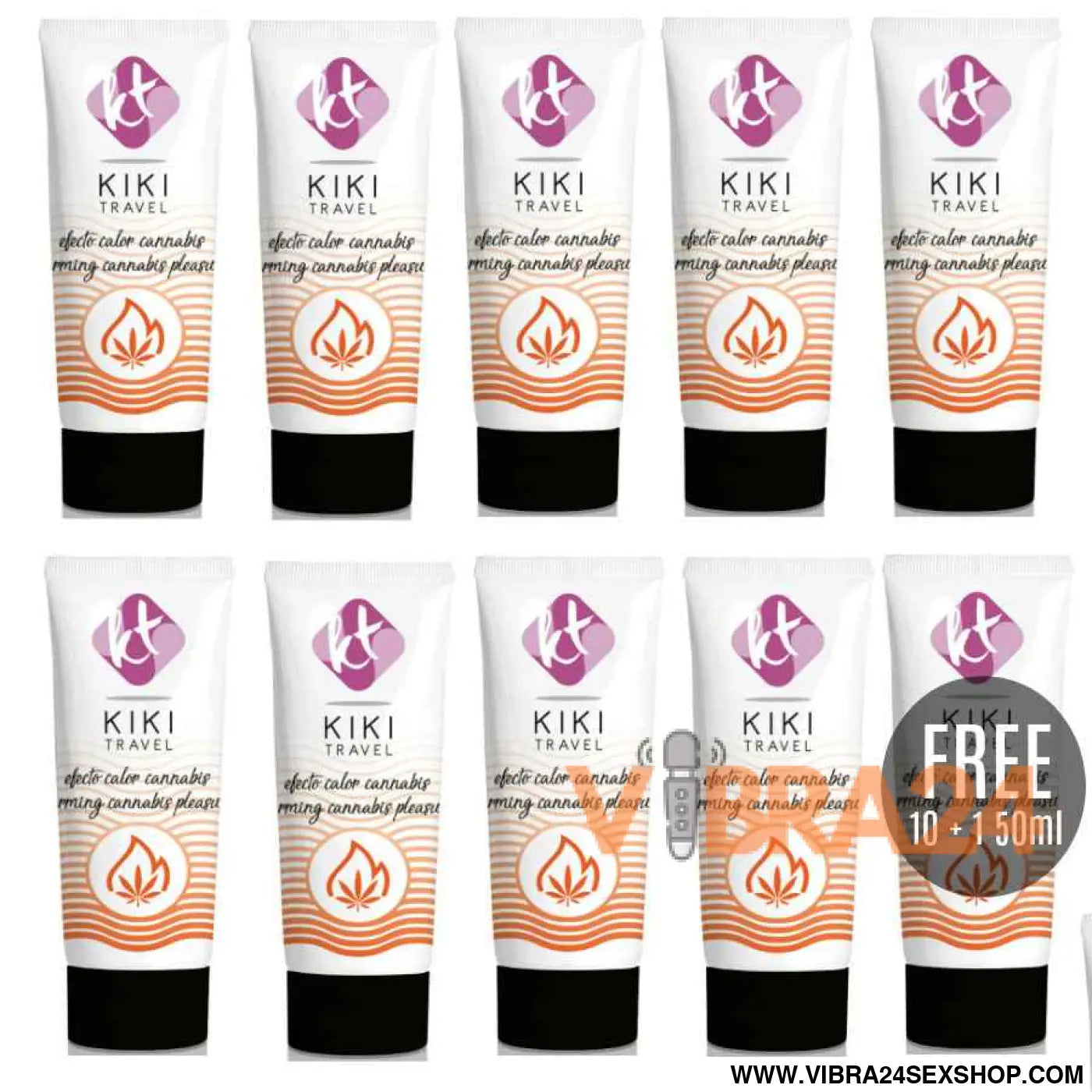 KIKÍ TRAVEL - CANNABIS WARMING EFFECT 50 ML 10 + 1 GRÁTIS