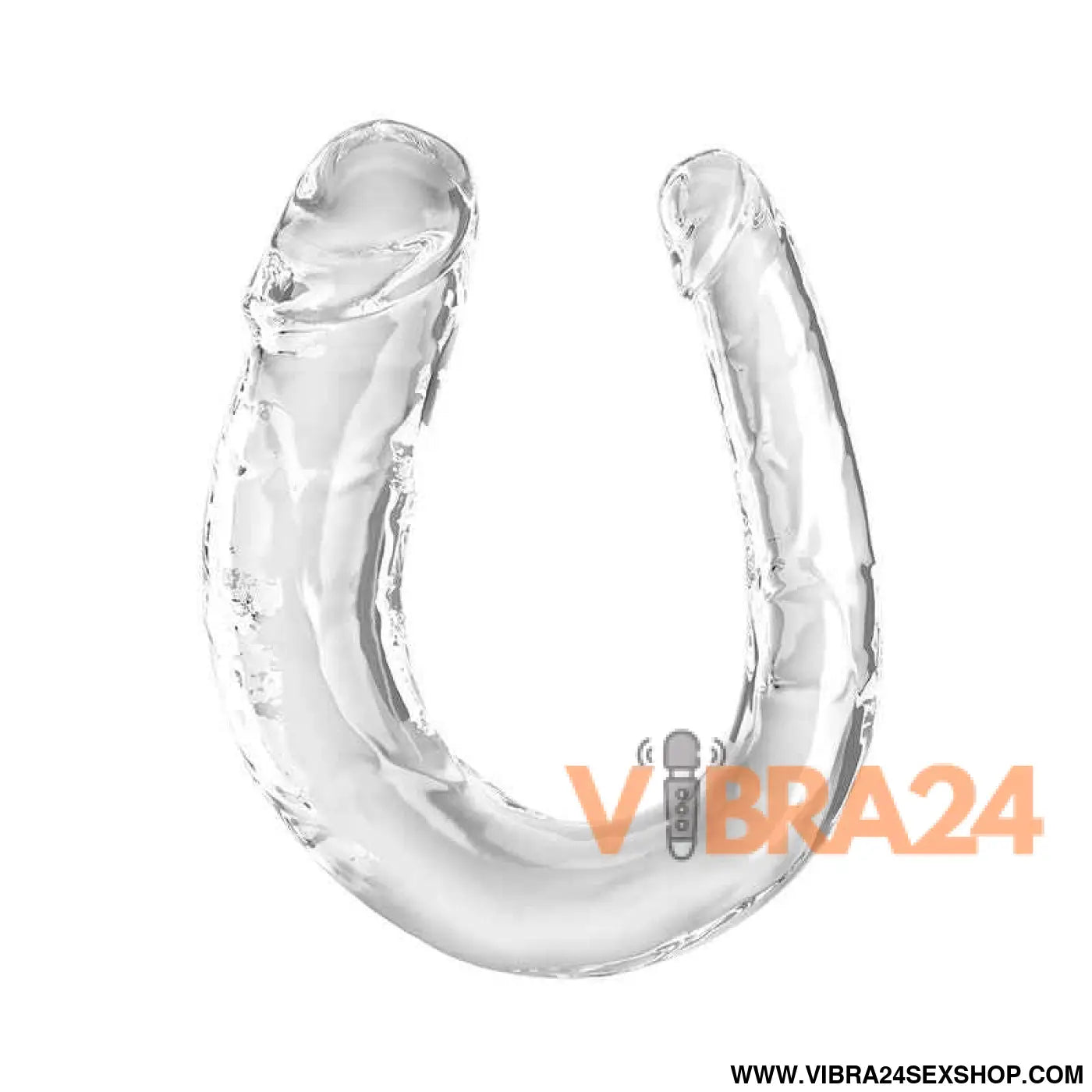 KING COCK - DOUBLE TROUBLE DILDO DUPLO 33 CM TRANSPARENTE