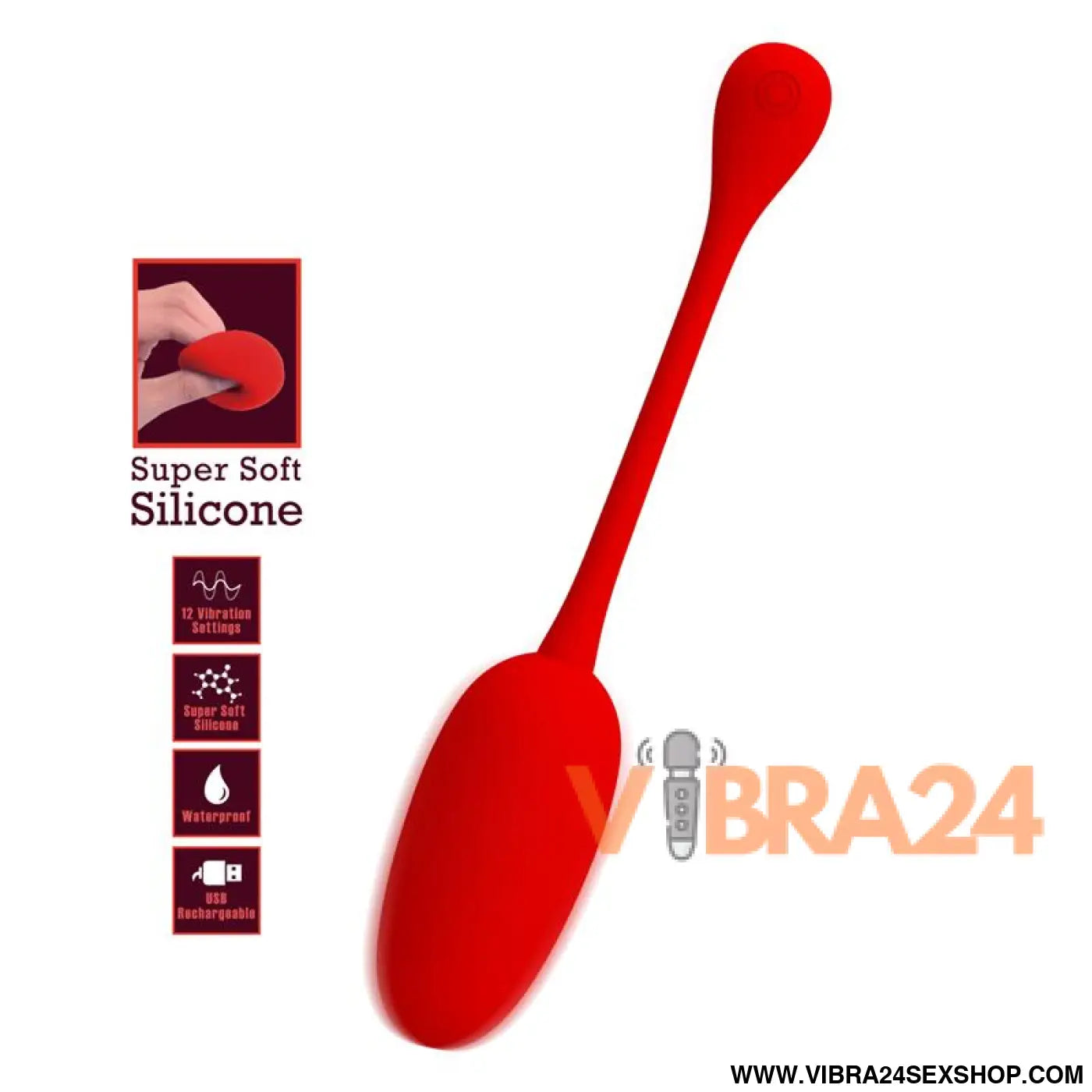 Knucker Vibrating Egg Red