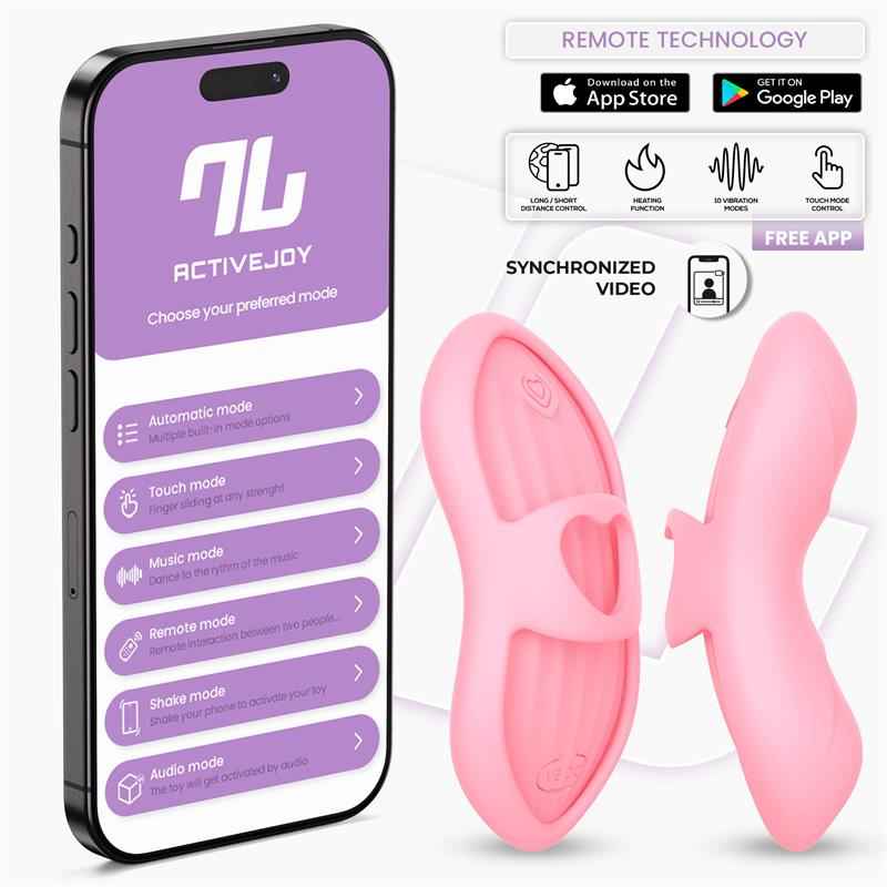 Laia Heated Finger Vibrator and App Pink