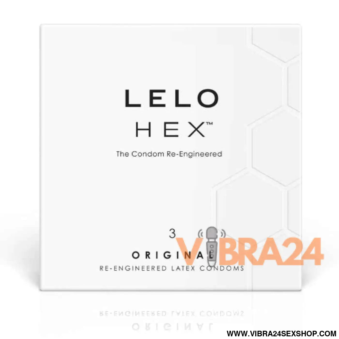 LELO - CAIXA DE PRESERVATIVO HEX 3 UNIDADES