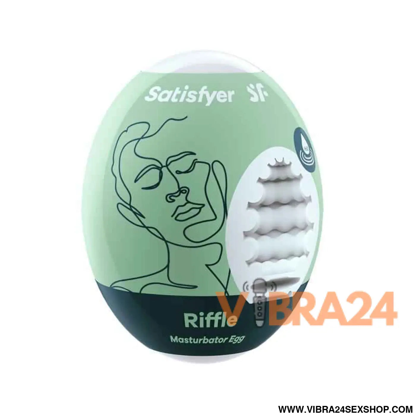 Masturbator Egg Single Riffle Hydro-Active