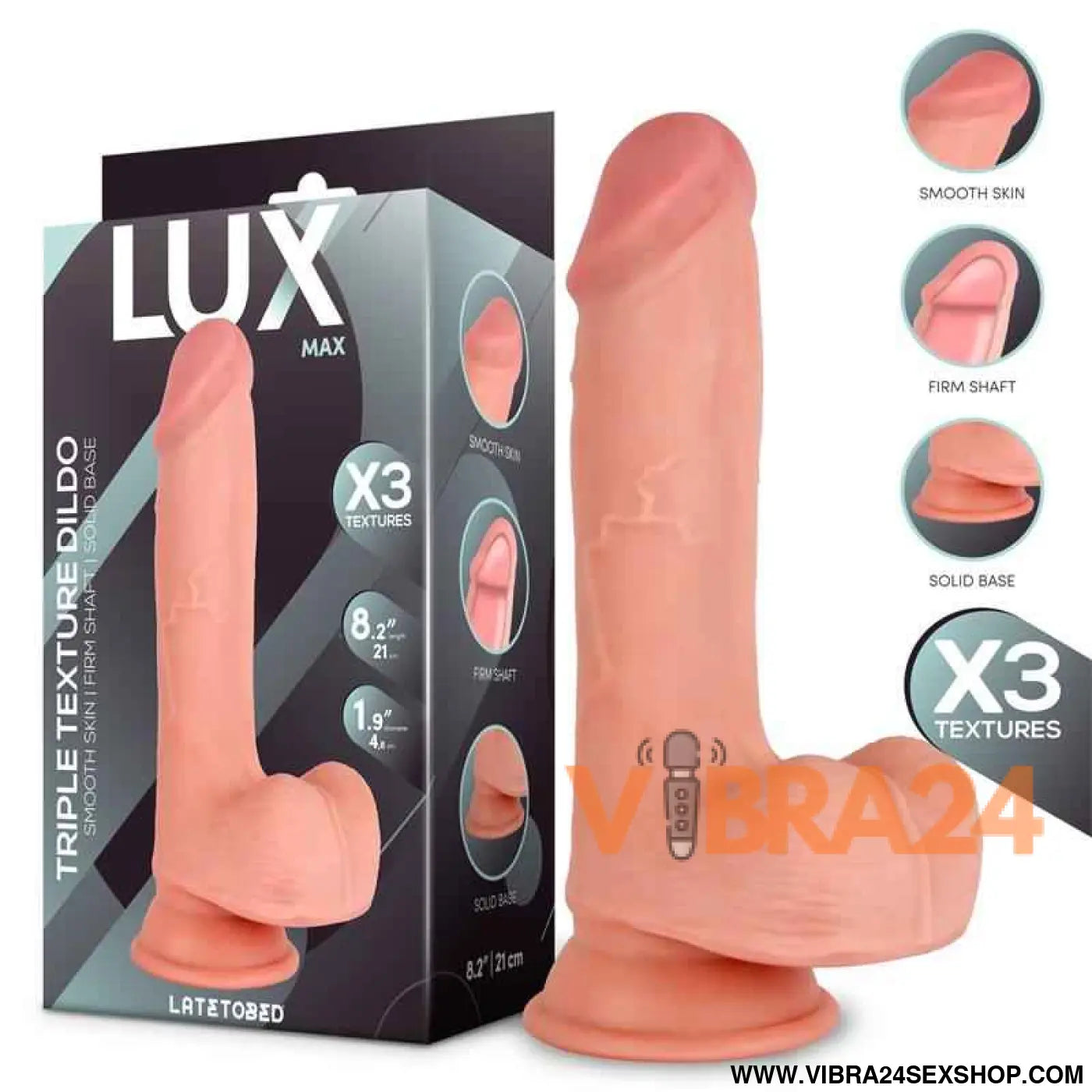 Max Triple Density Dildo with Balls 8.2