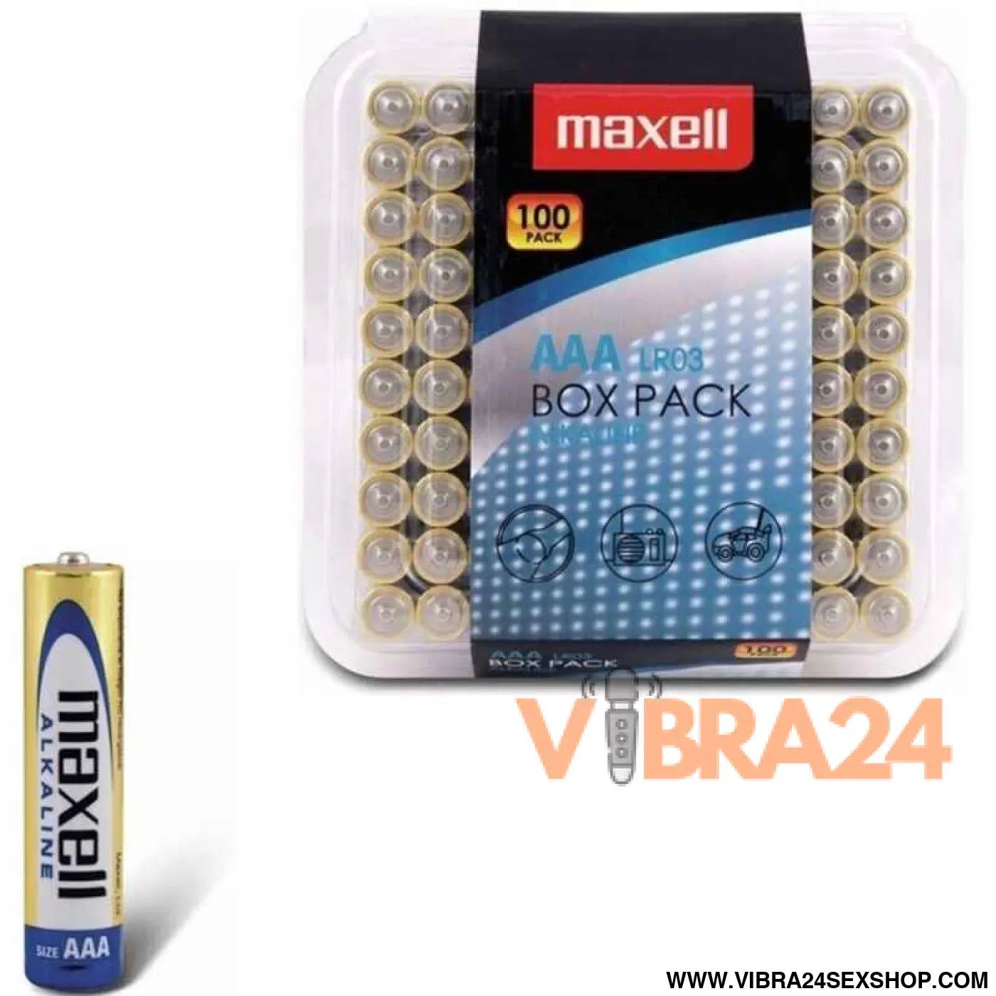 MAXELL - PILHA ALCALINA AAA LR03 PACK*100 PILHAS