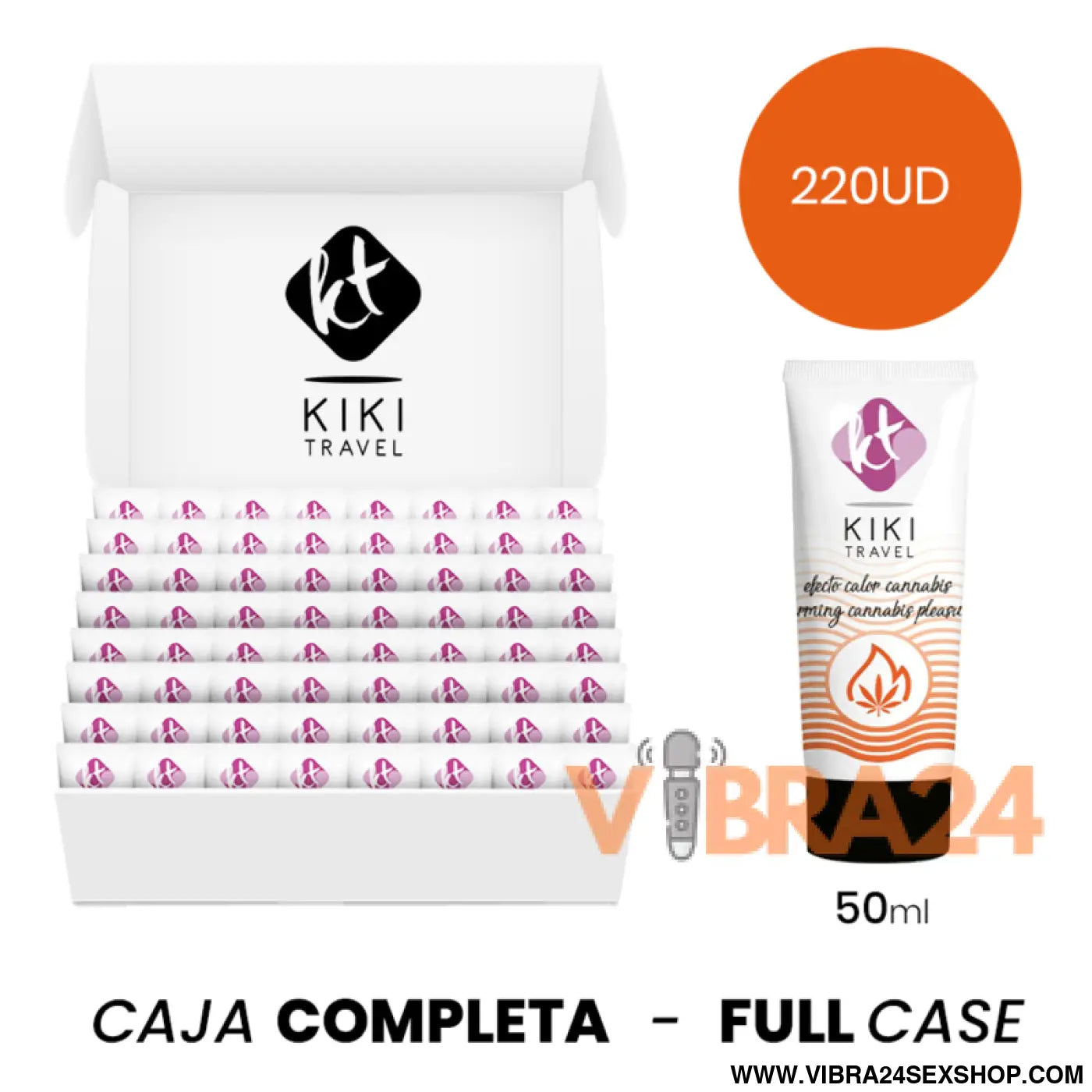MOQ 220 - KIKÍ TRAVEL LUBRIFICANTE À BASE DE ÁGUA SABOR FRUTAS TROPICAIS - 50 ML