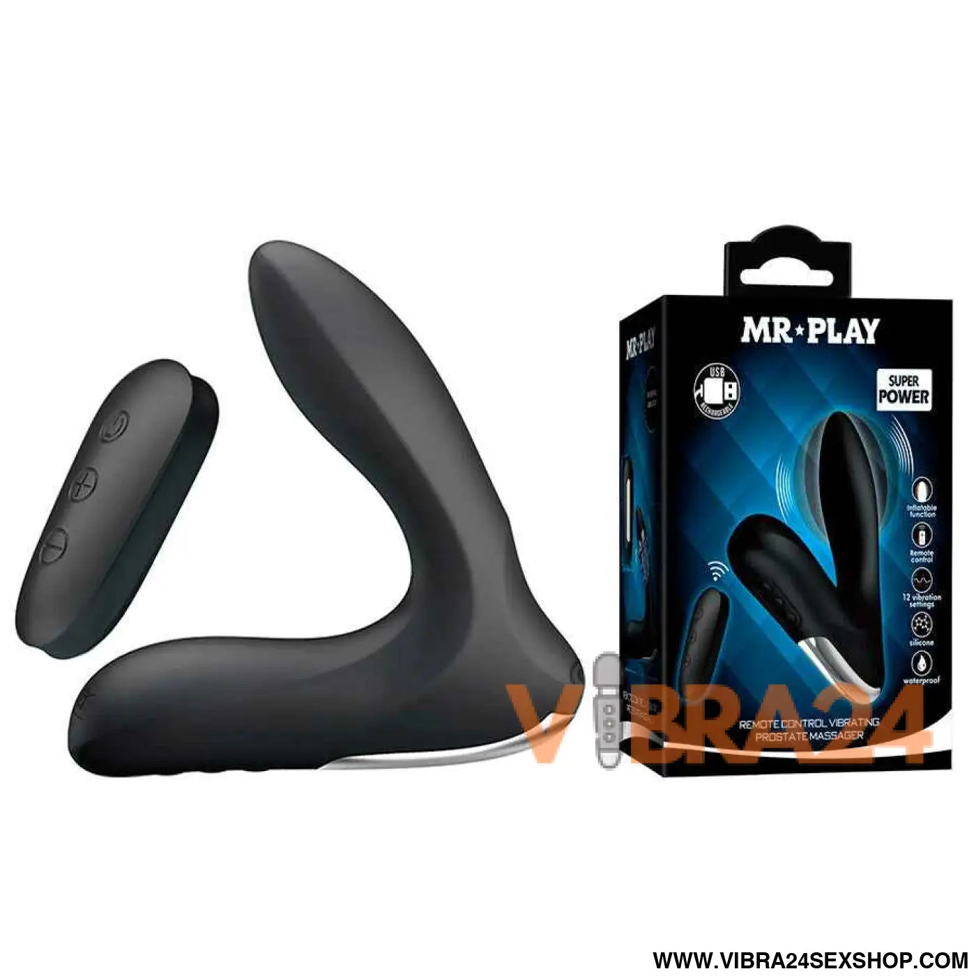 MR PLAY - MASSAGEADOR DE PRÓSTATA COM CONTROLE REMOTO VIBRAÇÃO