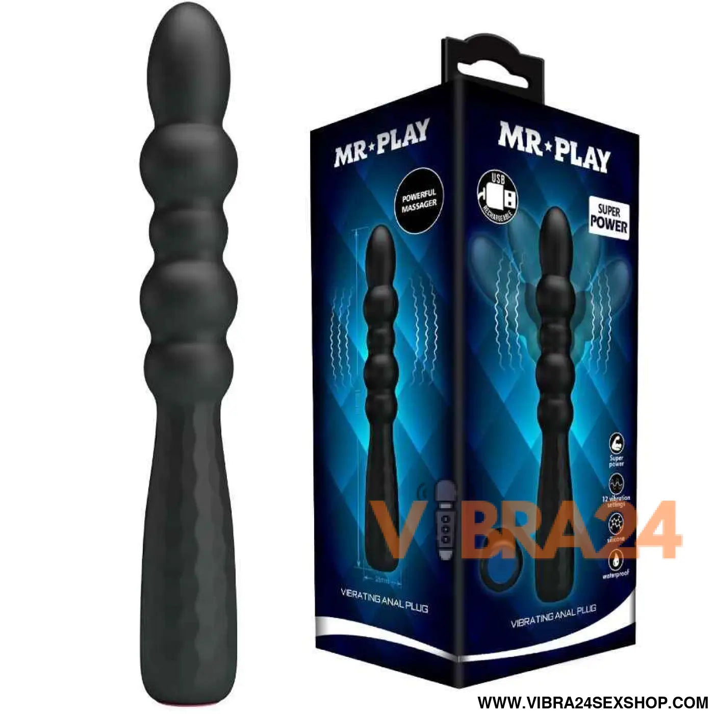 MR PLAY - PLUG ANAL VIBRATÓRIO FLEXÍVEL