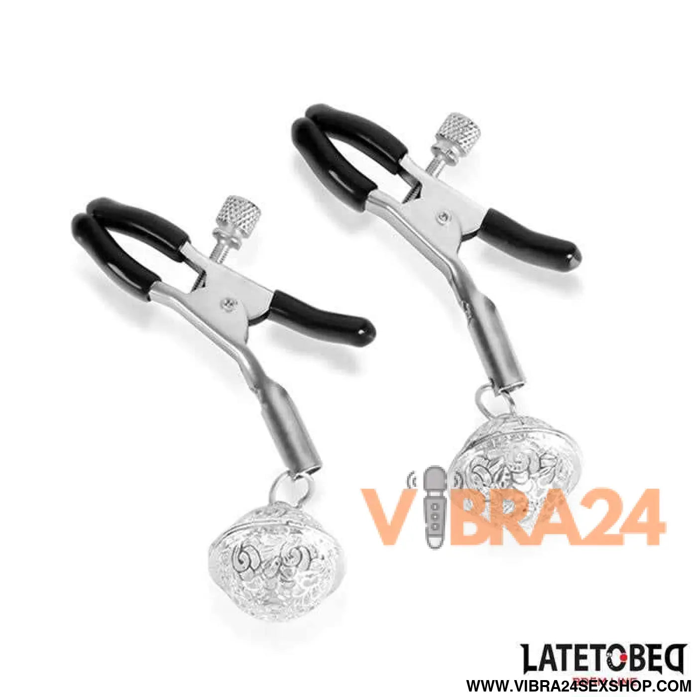 Nipple Clamps with Bell Silver and Black