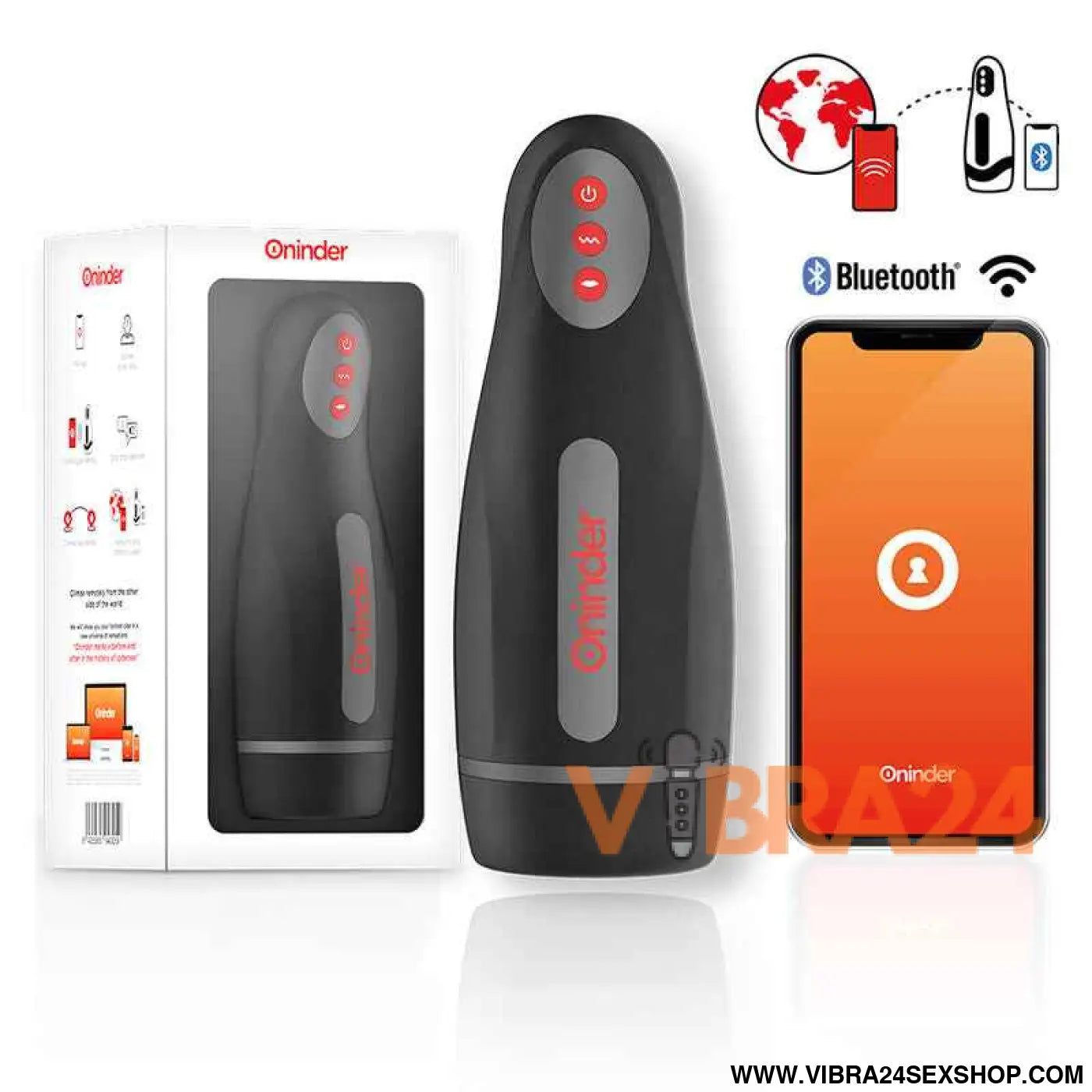 ONINDER - SEUL MASTURBADOR MASCULINO RECARREGÁVEL 10 VELOCIDADES - APLICATIVO GRATUITO