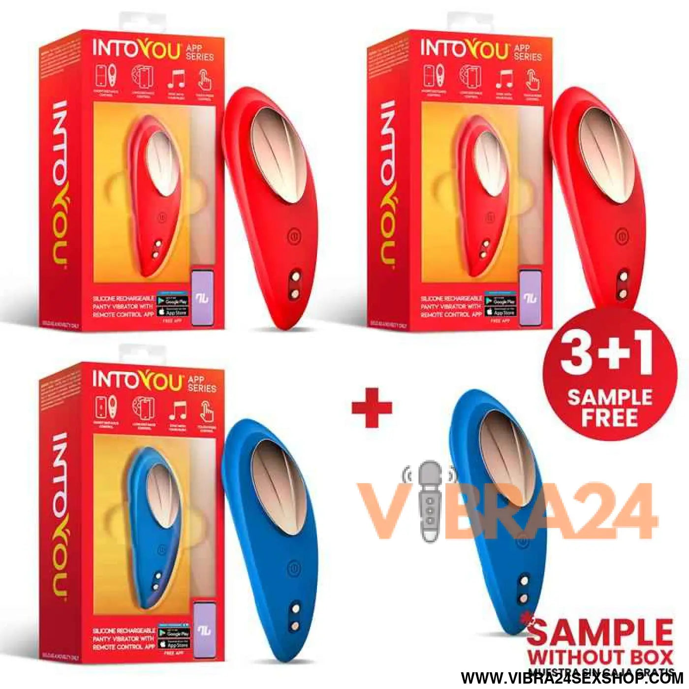 Pack 3 + Tester Vibrating Panty with APP