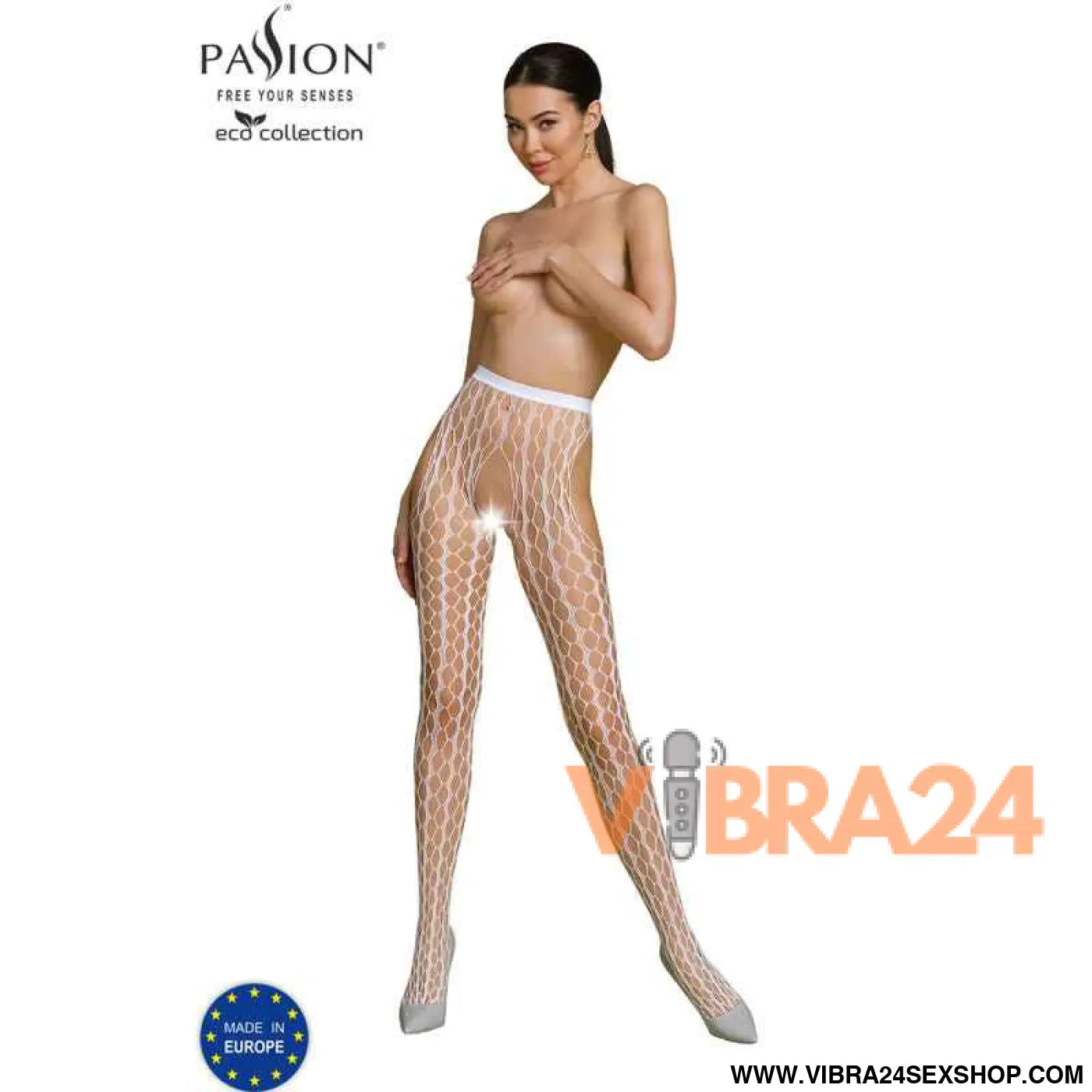 PASSION - COLEO ECO BODYSTOCKING S007 BRANCO
