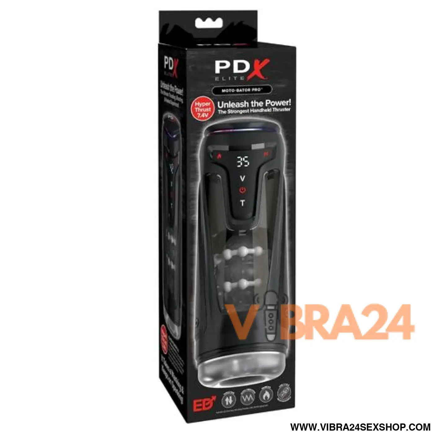 PDX ELITE - MOTO-BATOR PRO MASTURBADOR AUTOMÁTICO COM VIBRAÇÃO E AQUECIMENTO 26,5 CM