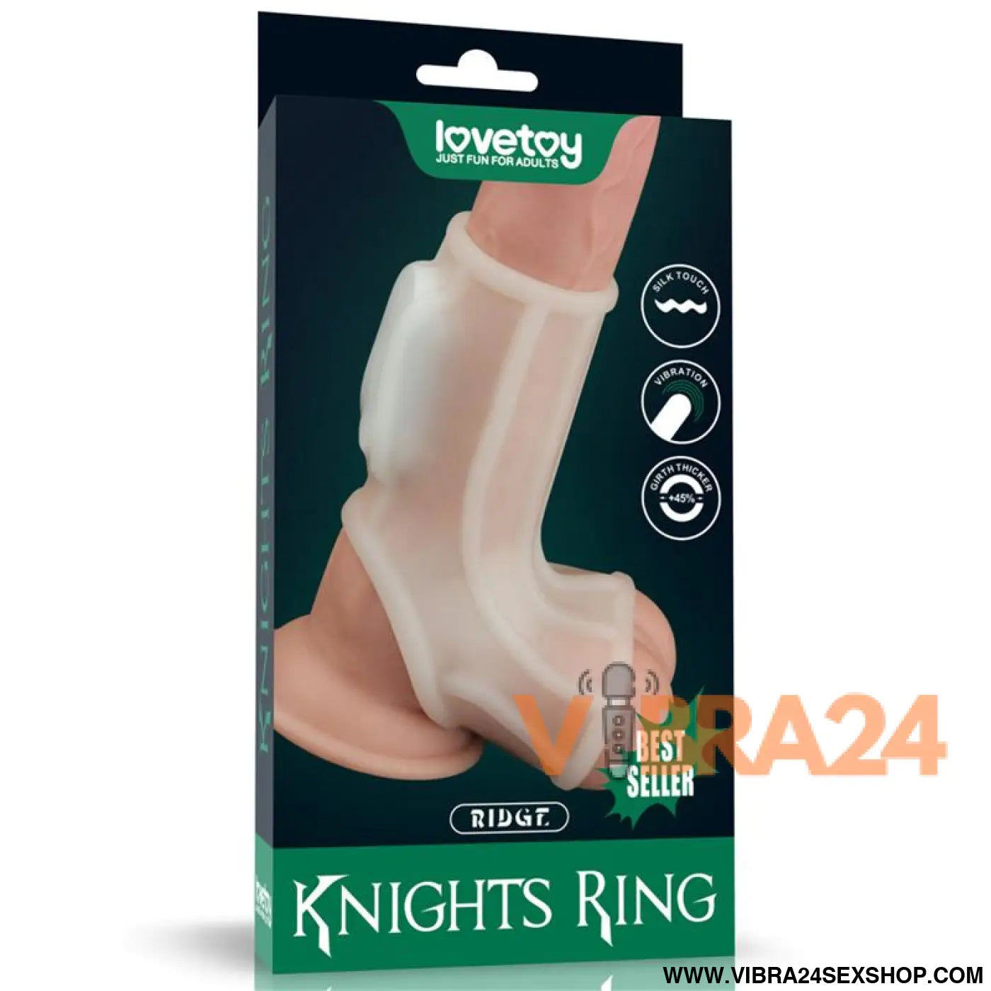 Penis and Testicles Sleeve with Vibration Ridge Knights