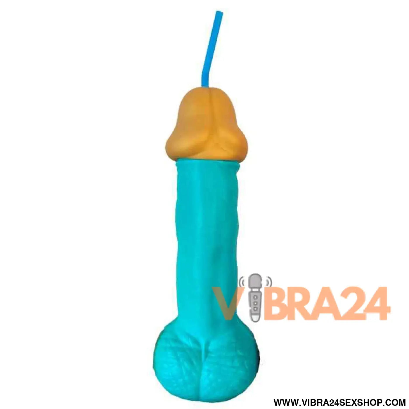 Penis-shaped cup Blue 500 ml