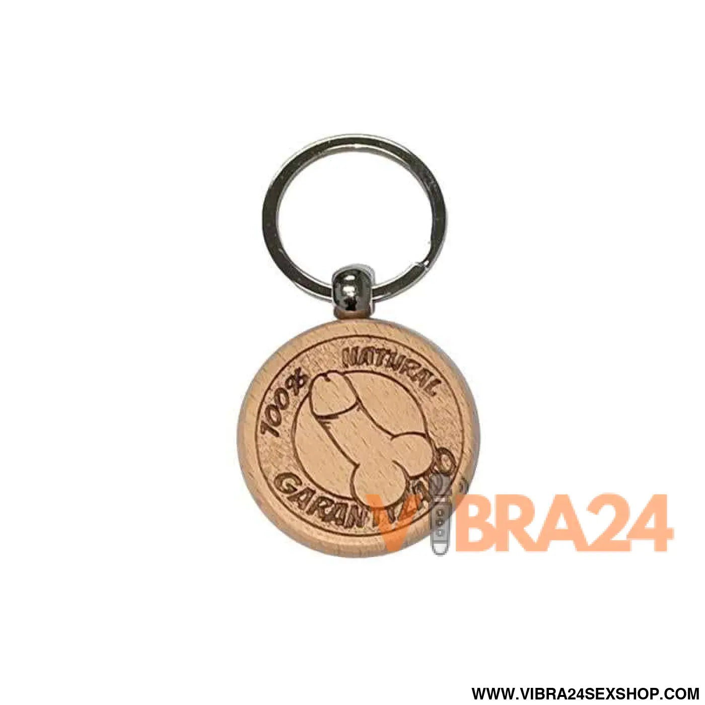 Penis Shaped Wooden Keychain