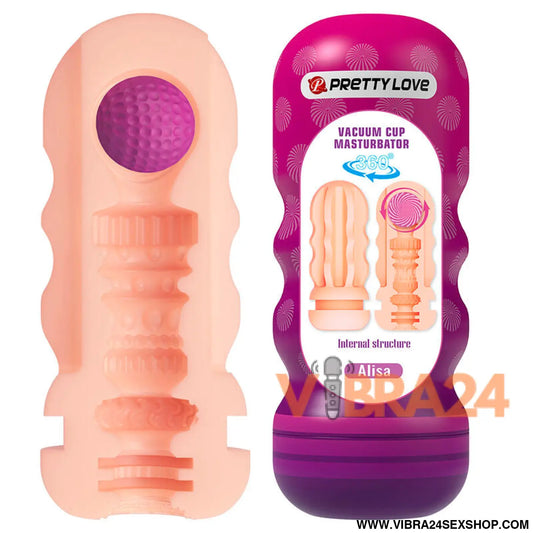 PRETTY LOVE - MASTURBADOR VAGINAL COM VENTOSA E TEXTURAS INTERNAS