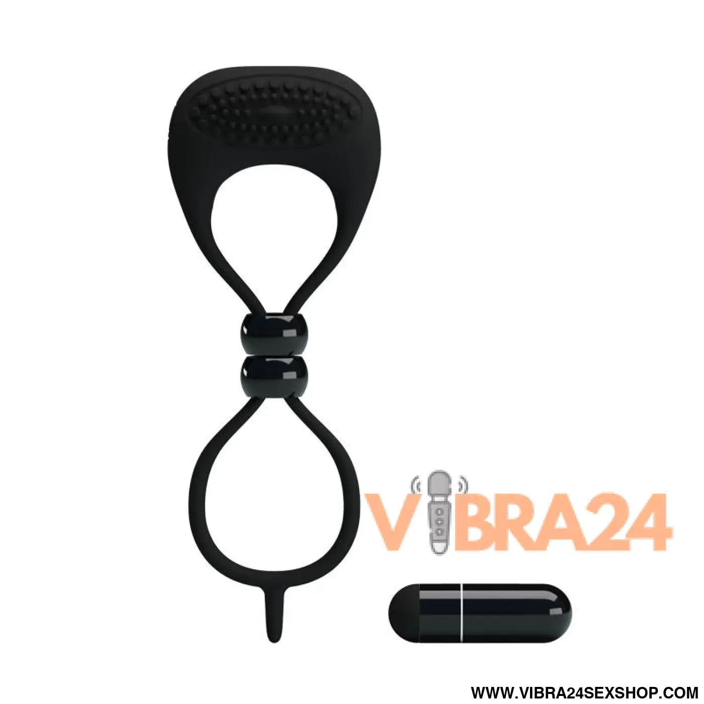Pretty Love Vibrating Cock Ring Locker Black