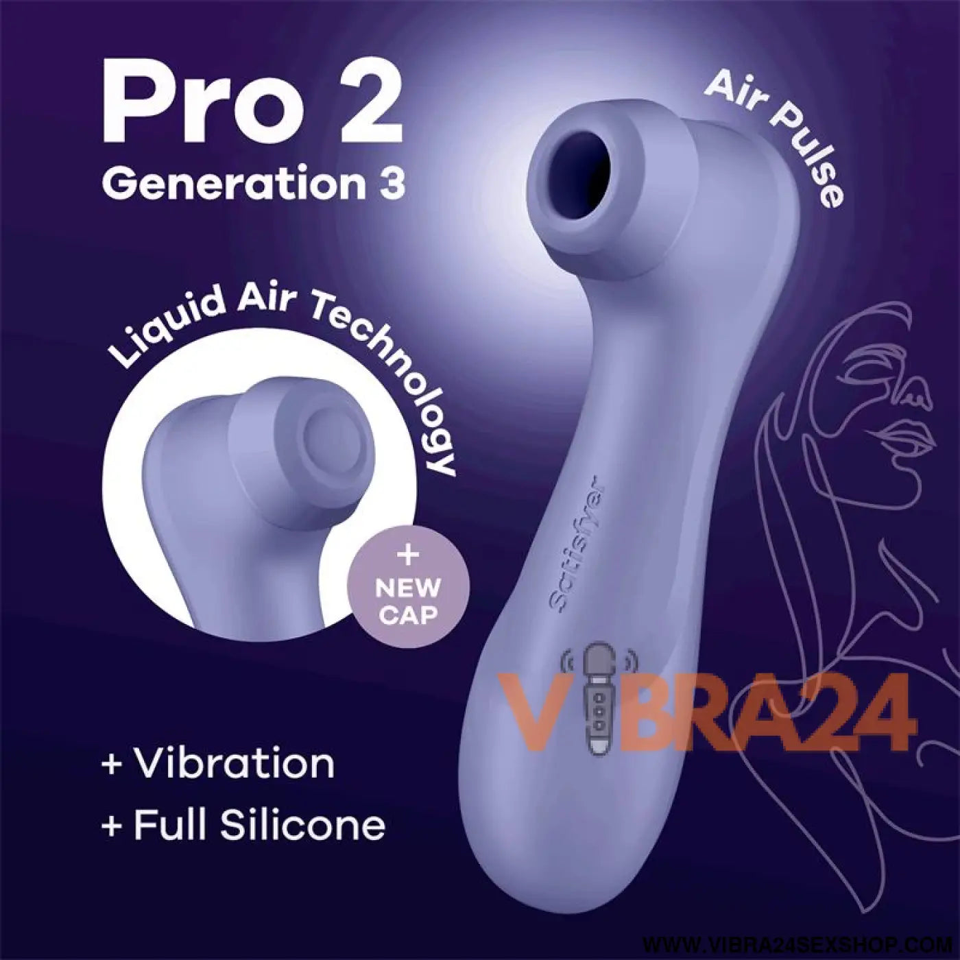 Pro 2 Gen 3 Liquid Air Technology Suction and Vibration Lilac