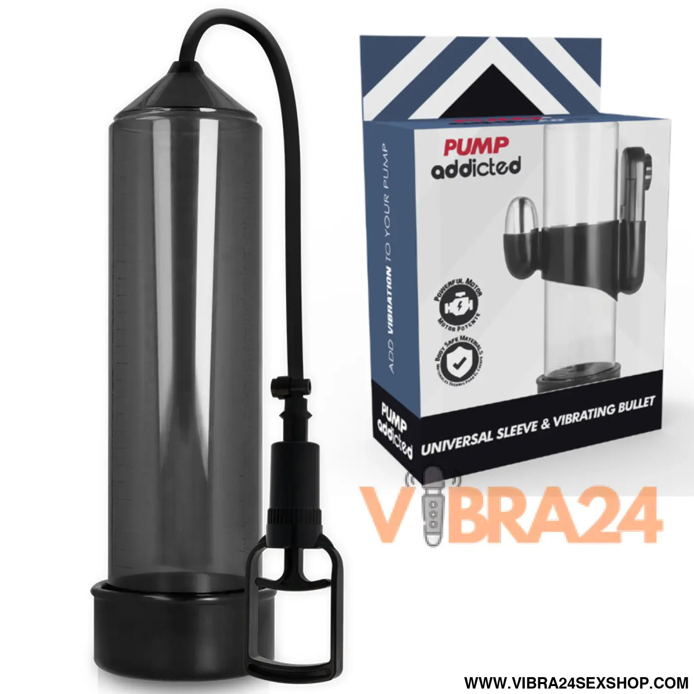 PUMP ADDICTED - VIBRADOR PRETO RX7