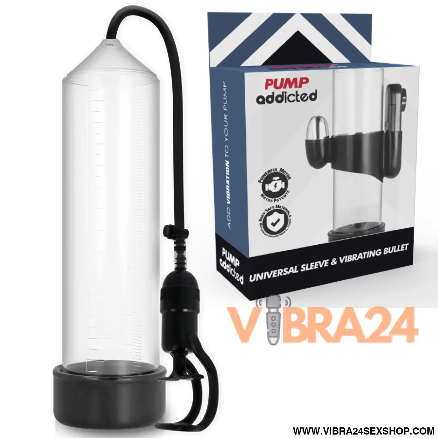 PUMP ADDICTED - VIBRADOR TRANSPARENTE RX5