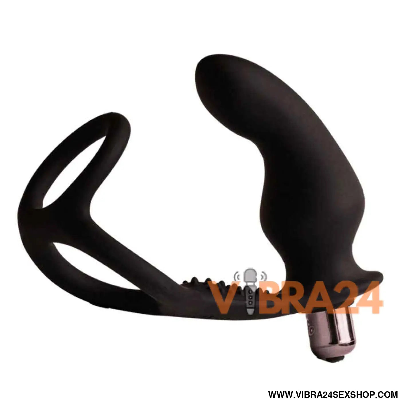 ROCKS-OFF - PLUG ANAL RO-ZEN RRO COM ANEL VIBRATÓRIO PARA PÊNIS PRETO