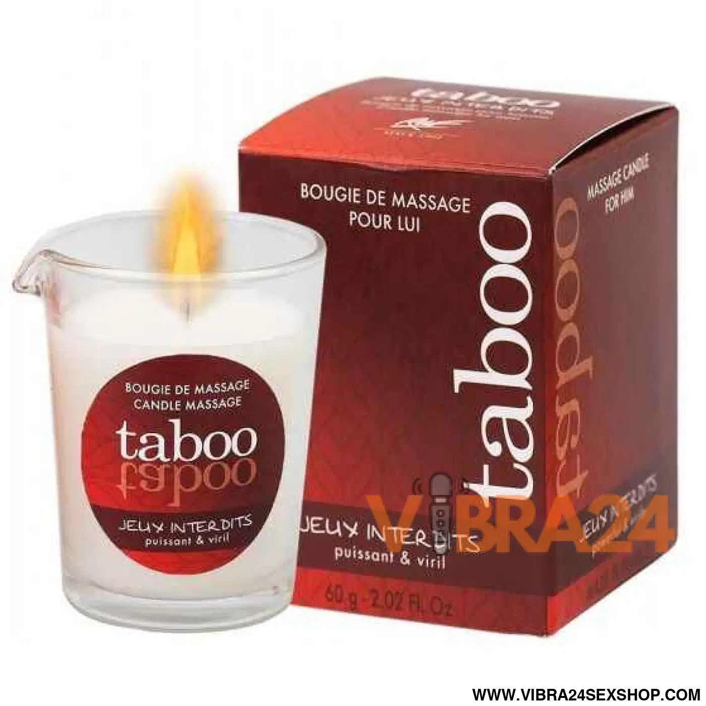 RUF - VELA DE MASSAGEM TABOO PARA ELE JEUX INTERDITS AROMA LÍQUEN SELVAGEM