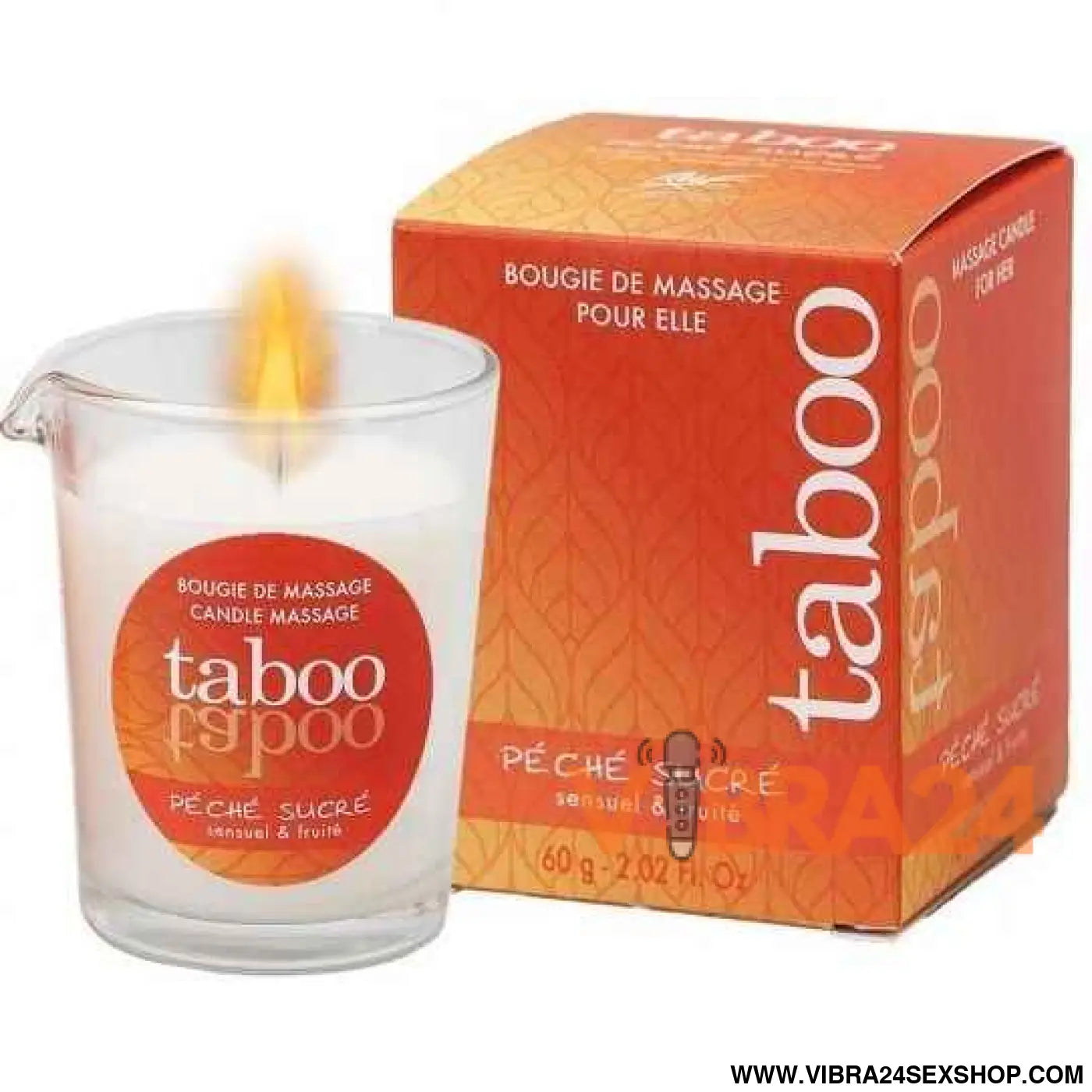 RUF - VELA DE MASSAGEM TABOO PARA SEU AROMA NECTARINA PECHE SUCRE