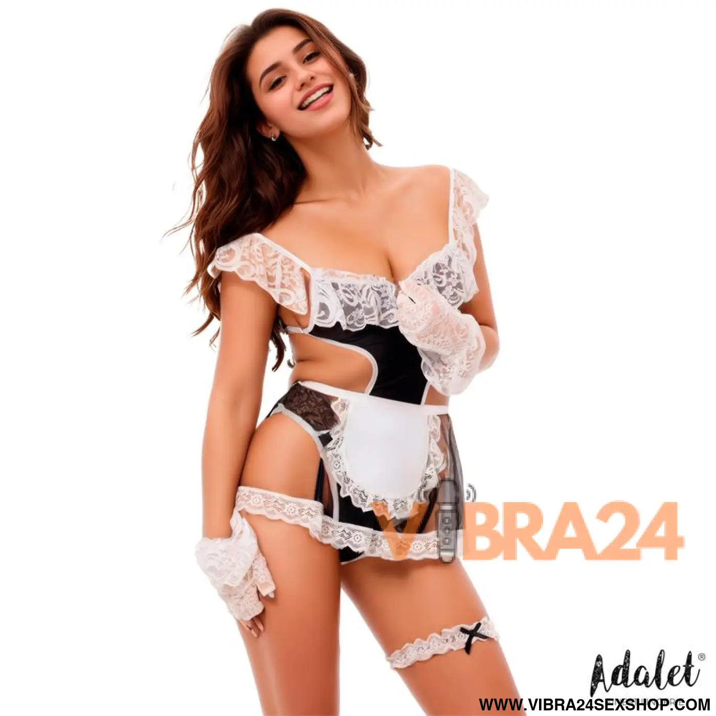 Rylee Bodysuit Apron Gloves and Leg Ring Costume - Size (interno):S/M
