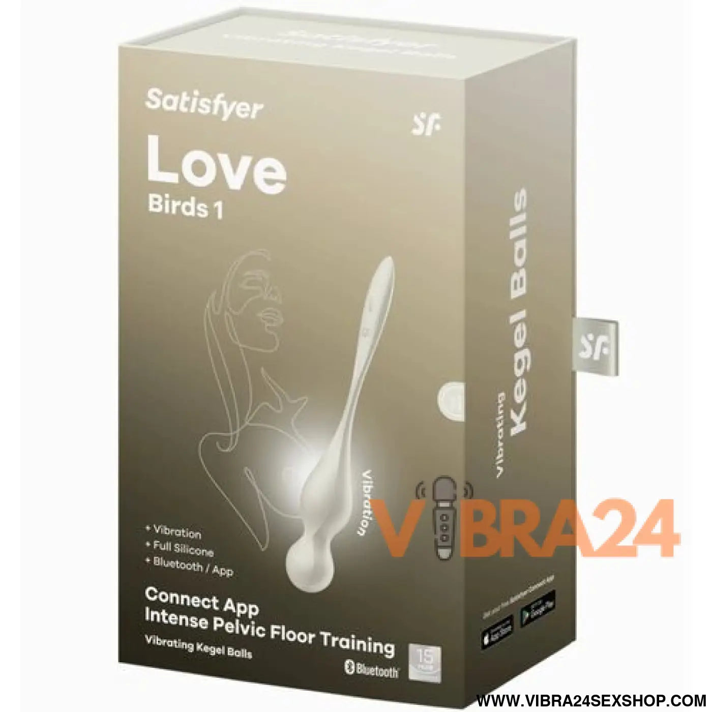 SATISFYER - Bolas Vibratórias de Kegel Satisfyer Love Birds Branco - VIBRA24 SEXSHOP
