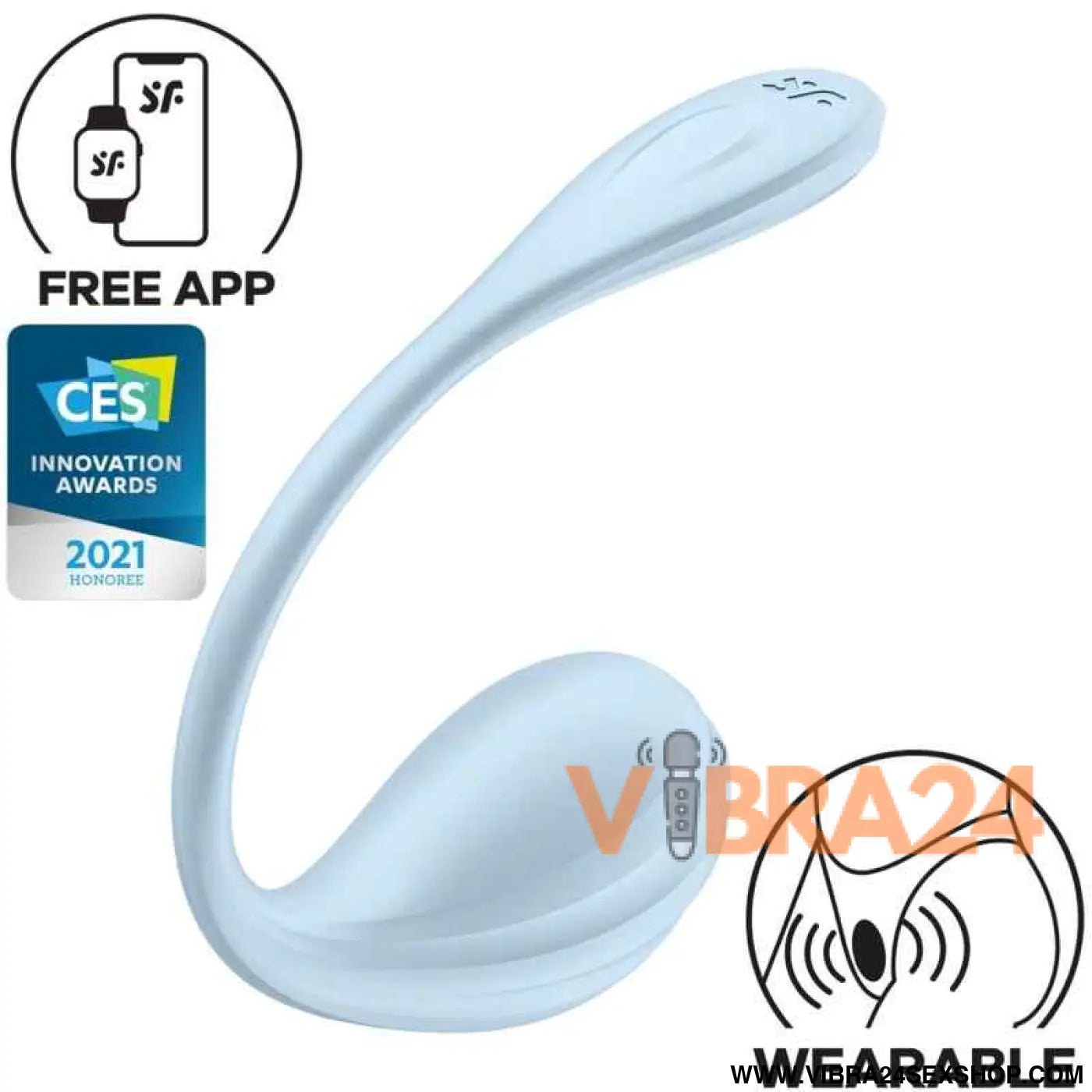 SATISFYER - ESTIMULADOR DE PONTO G DE PÉTALA LISA CÉU AZUL APLICATIVO GRATUITO - VIBRA24 SEXSHOP