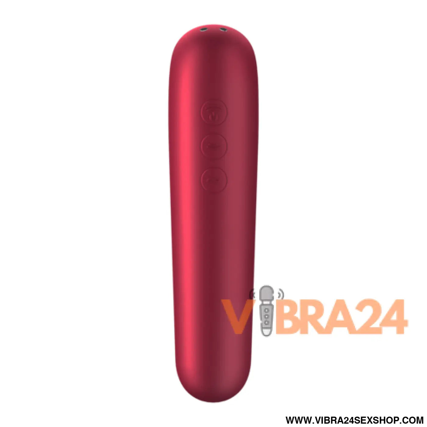 SATISFYER - Vibrador e Sugador de Clitóris Dual Love com Ar Pulsado Vermelho
