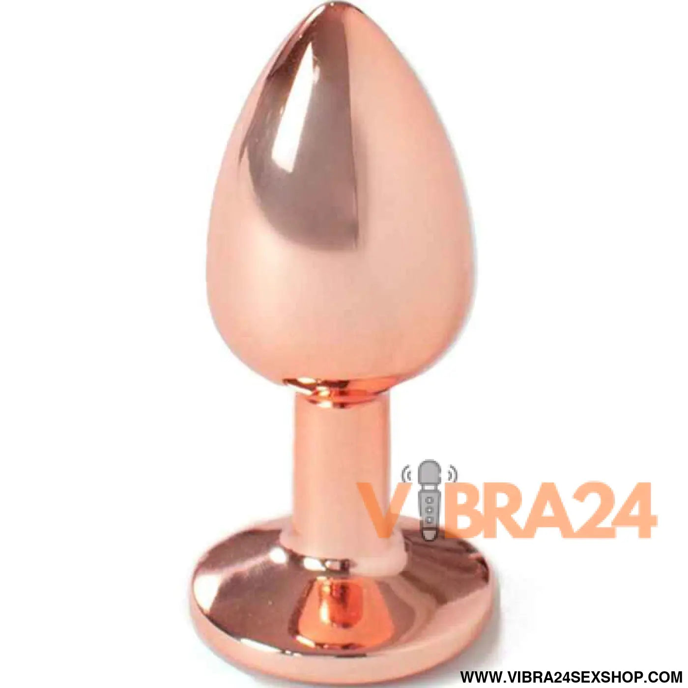 SECRETPLAY - PLUG ANAL DE METAL OURO ROSA TAMANHO PEQUENO 7 CM