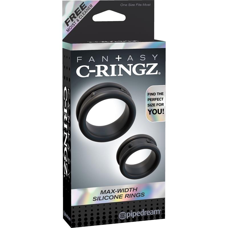 Par de anéis penianos de silicone de largura máxima