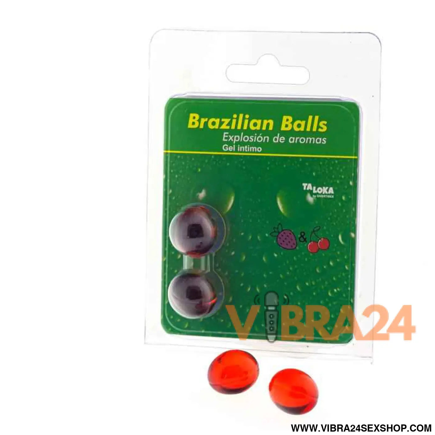 Set 2 Brazilian Balls Strawberry and Cherry Aroma