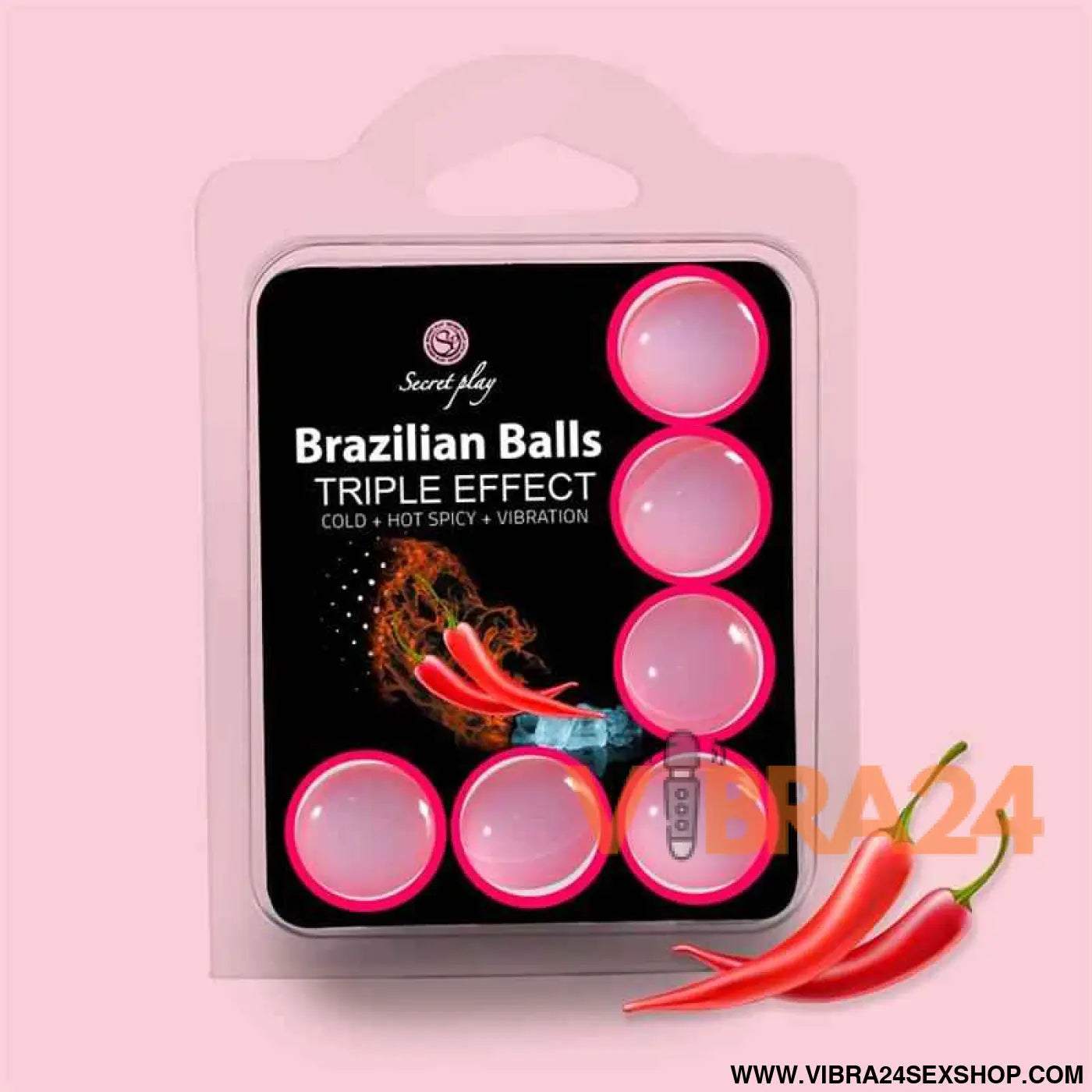 Set 6 Brazilian Balls Triple Effect (Heat Cold and Vibration)