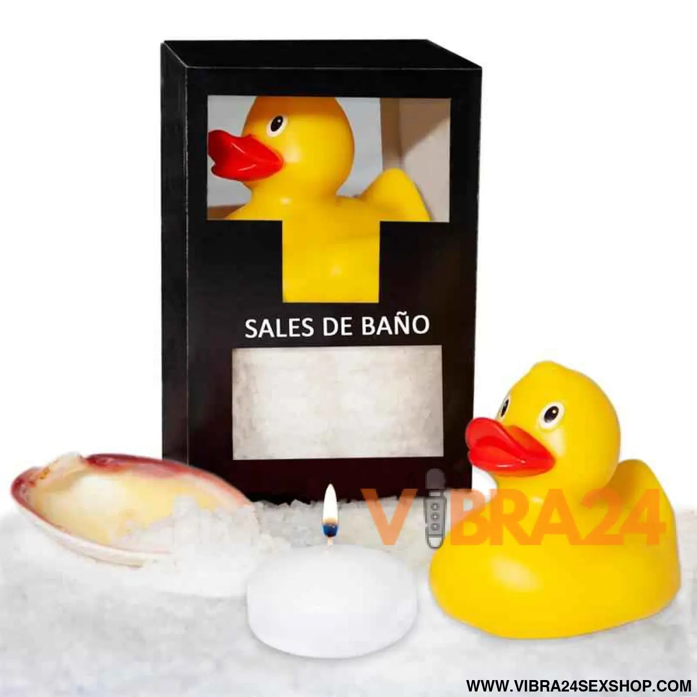Set Bath Salts Coconut Duck Candle and Shell 150 gr
