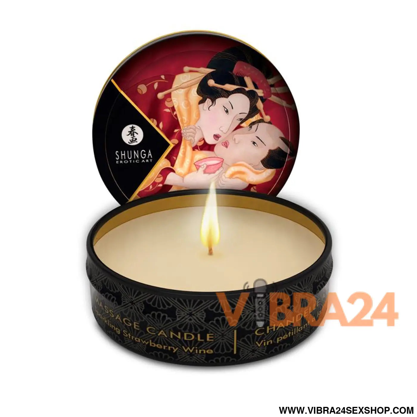 Shunga Mini Candle Massage Strawberry Wine