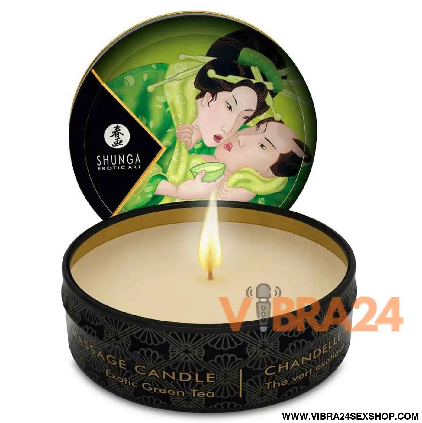 SHUNGA - MINI CARESS BY CANDELIGHT MASSAGE VELA T VERDE 30 ML