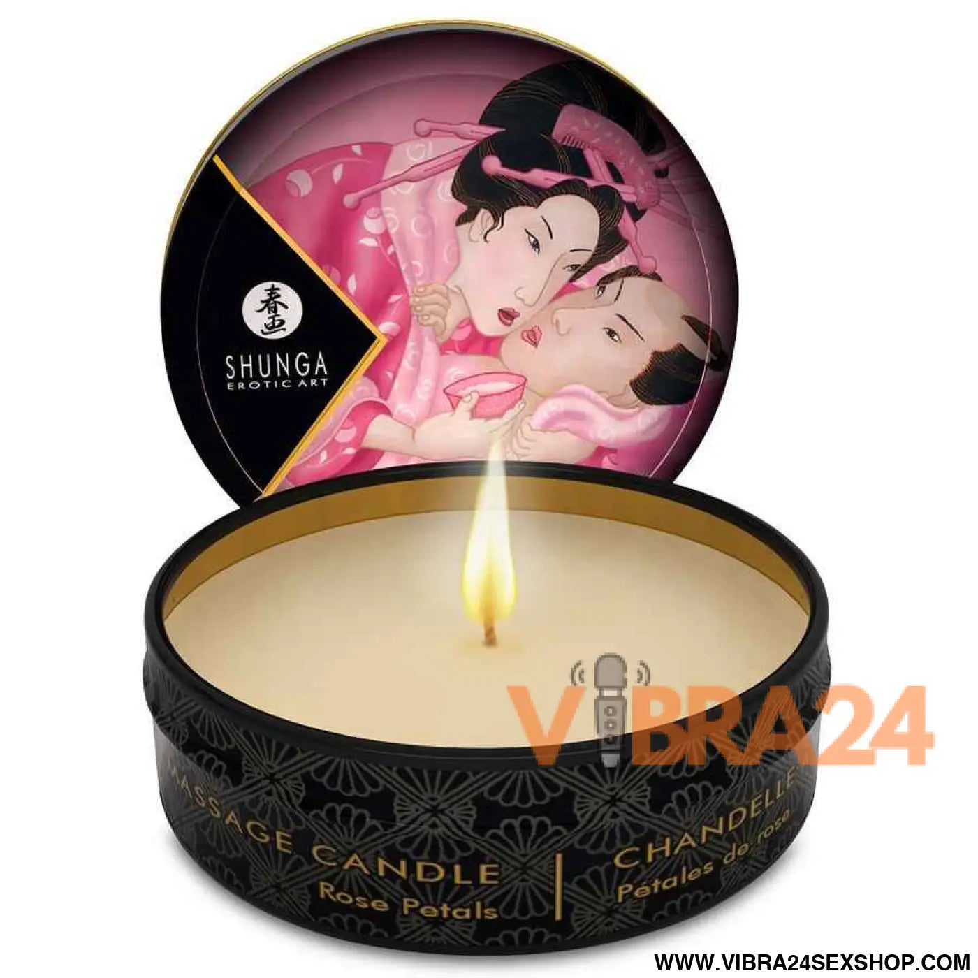 SHUNGA - MINI CARESS BY CANDELIGHT ROSES VELA DE MASSAGEM 30 ML