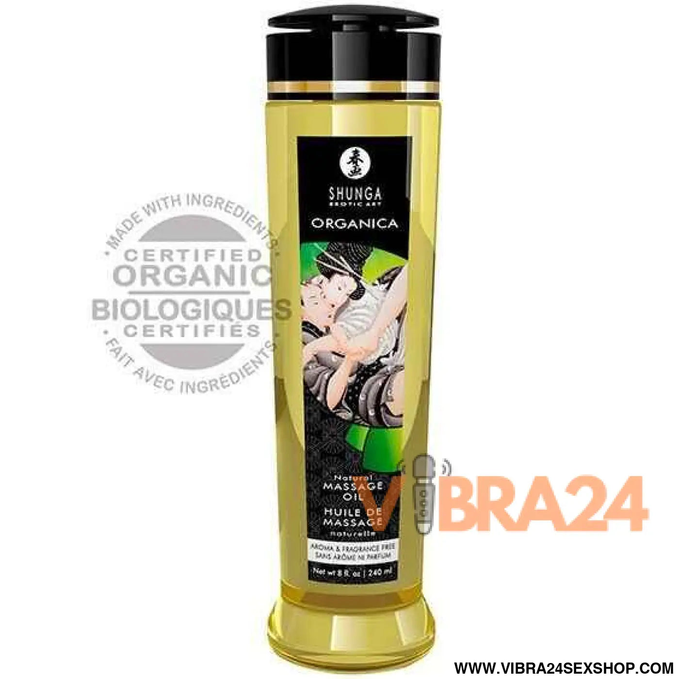 SHUNGA - ÓLEO DE MASSAGEM ORGÂNICO NATURAL 240 ML