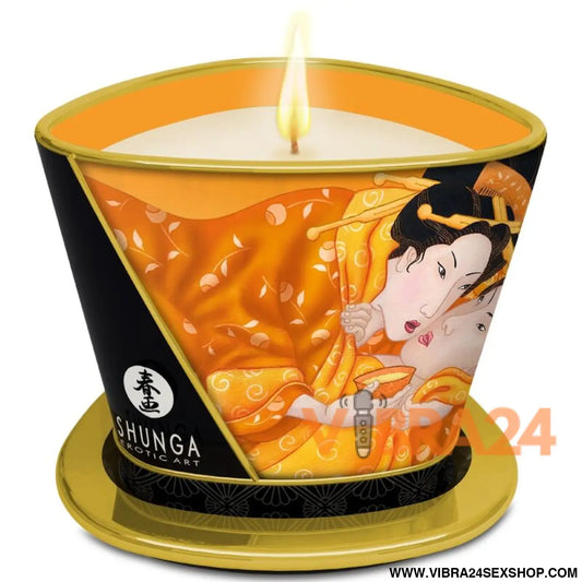 Shunga – Vela de Massagem Manga: Aroma Frutado e Óleo Quente para uma Experiência Sensorial Exótica