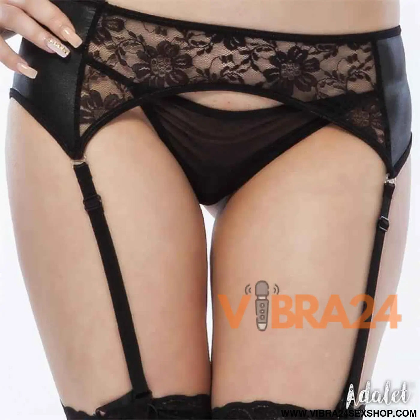 Stella Lace Garter and Thong Set - Size (interno):S/M
