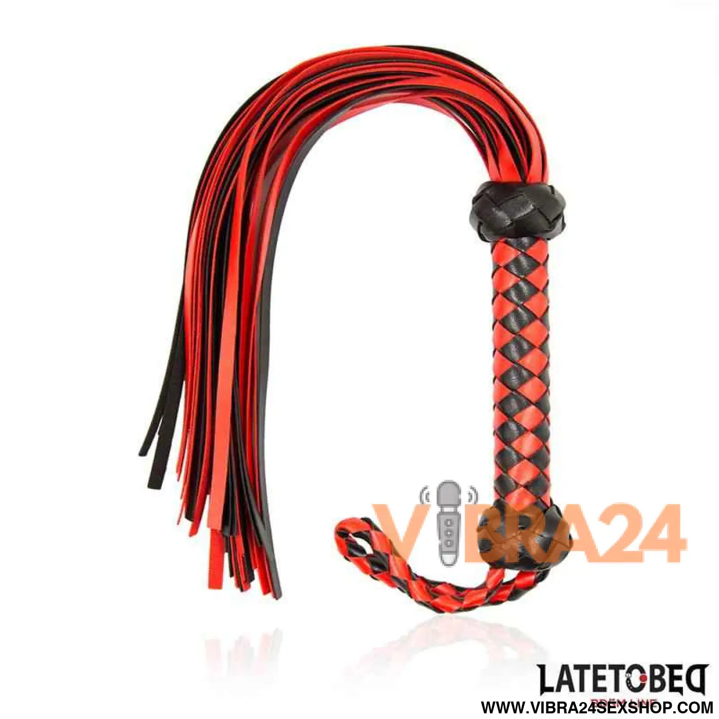 Stripe Barbed Flogger Red and Black