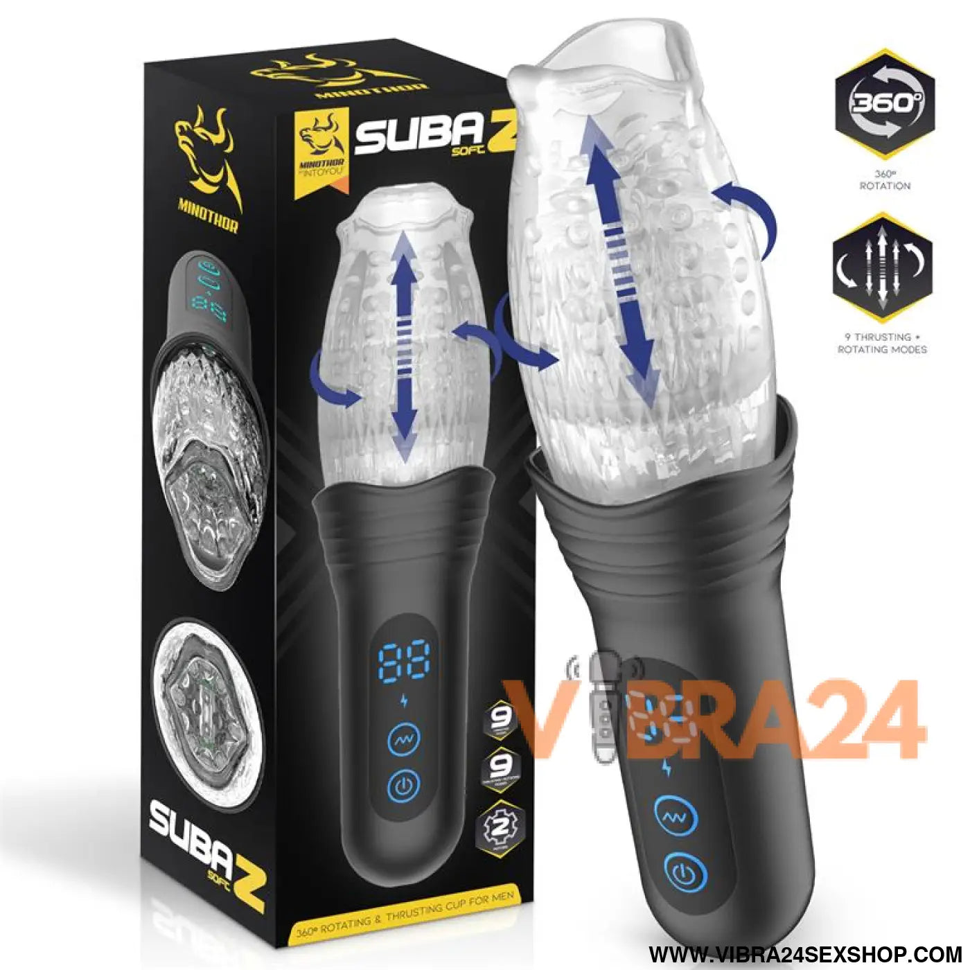 Subaz Male Masturbator with Thrusting and Rotating 360º