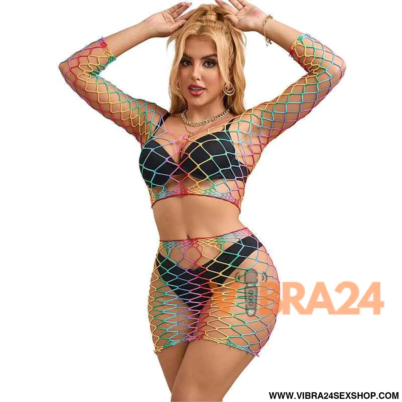SUBBLIME - 952440 2 PEAS FISHNET CONJUNTO MANGA COMPRIDA ARCO-ÍRIS TAMANHO ÚNICO